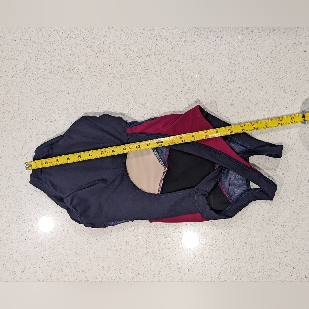 CHRISTMAS 5dancewear Five 5 Gymnastics Dance Leotard YXL Extra Large Blue Red - Picture 4 of 6